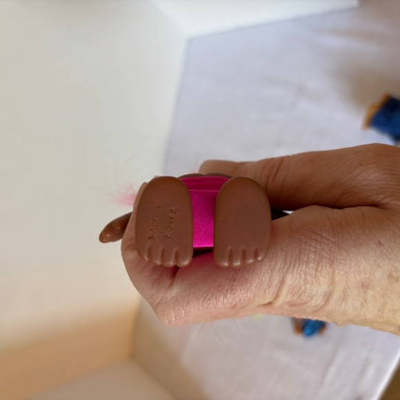 Russ Vintage Colorful Troll Dolls Set of 4 1980s Toys Dolls Police Beach - Picture 7 of 12